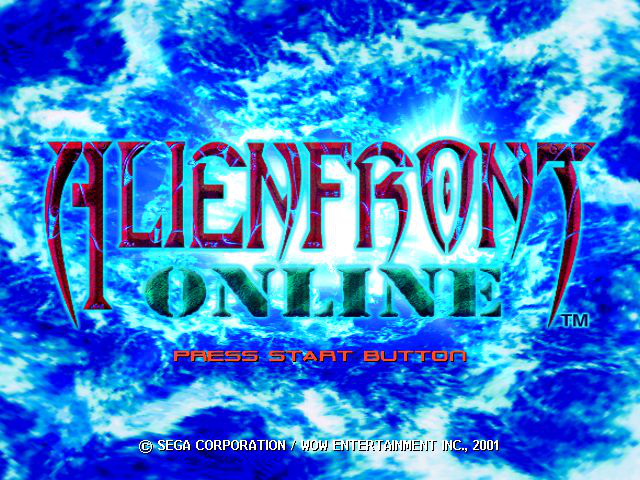Alien Front Online Title Screen
